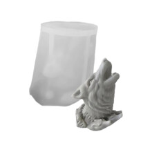 Wolfskopf-Figur, Silikonform, Gips, Seife,-Abschnitt A