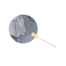 Float Paint Hand Fan Paper Chinese Round Fan-Lacquer fan A5