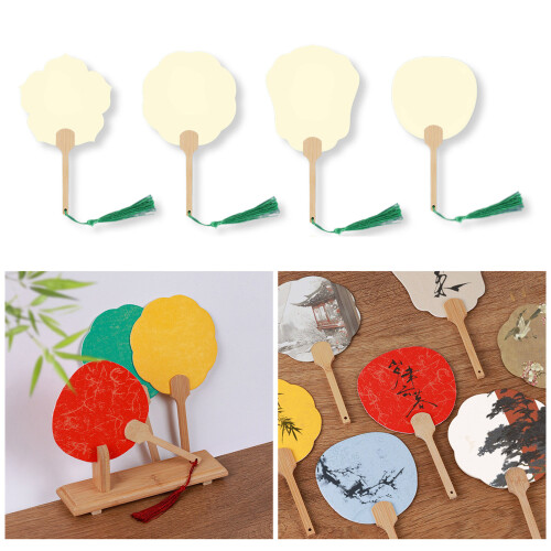 Blank Rice Paper Fan Unfinished Graffiti-Q version eight peta 2