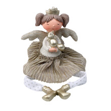 Cute Long Leg Girl Resins Statue Figurine Farmhouses-Grey