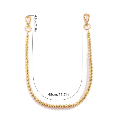 Einfache Imitation Perle Taille Kette-02 weißes Perlmuttsilber 2