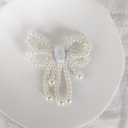 Schleife-Anhänger mit Kunstperlen-Ornament,-Stil 2 1
