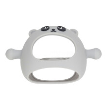 Baby-Silikon-Hand-Beißspielzeug, tragbares Handgelenk, 12x7,5 cm, Grau