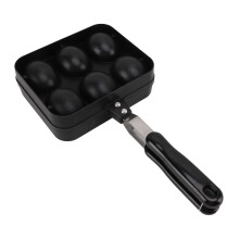 Vielseitige doppelseitige Takoyaki-Pfanne mit 6 Löchern für einfaches Kochen