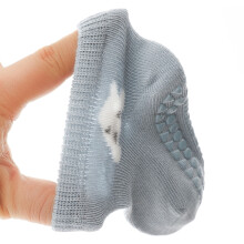 Set di ginocchiere e calzini per bebé, antiscivolo, in cotone morbido, età 0-3 anni, blu, taglia S