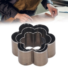 3 Stück Blumen Leder Schneideletsetz - 30/40/50mm Premium Legierungsstahl