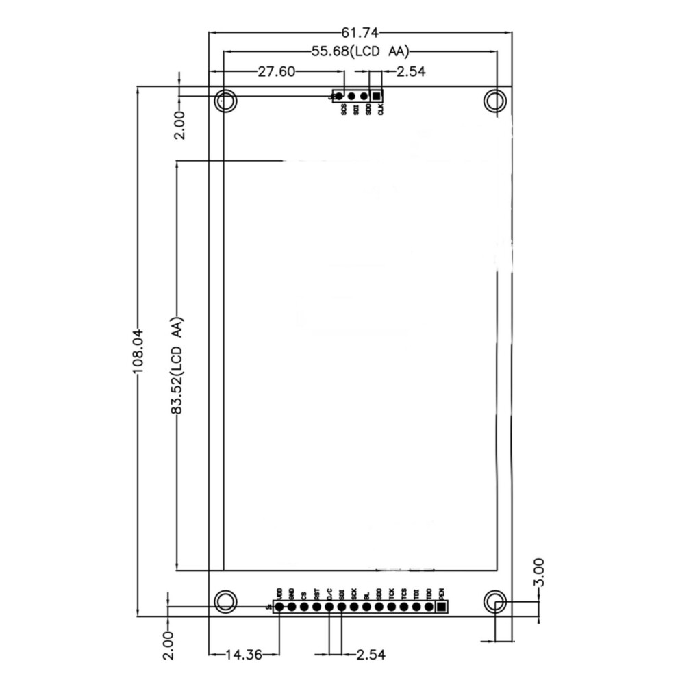 4-Zoll-Tft-Lcd-Anzeigemodul Ili9488-Treiber 7011774811115
