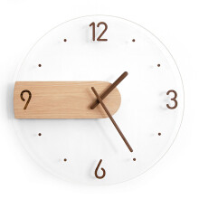 Modern Home Decor Clock, Silent Non-Ticking Movement, Minimalist Wood Wall Clock, Battery Operated Quartz Clock For Bedrooms, Living Rooms, Studios An