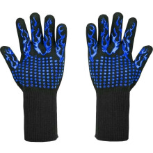Cooking Companions, Heat Resistant Grilling Gloves with Non-Slip Grip, Flexible Aramid Fiber Gloves for Barbecue, Kitchen, and Outdoor Activities (1