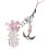 Cello-Bowknot-Perlen-Schlüsselanhänger-Anhänger, schöne-Rosa 1