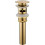 Elegant Bathroom Vessel Sink Drain, Spring Loaded Push Button Solid Brass Construction, Brushed Gold for Home Vanity, Without Overflow 1