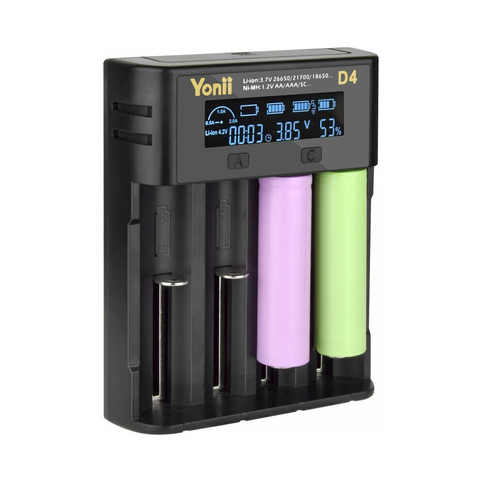 Battery Charger For 3.7V Li-Ion Batteries, Smart Charger With Multiple Battery Compatibility And Fast Charging, Universal Charger With Safety 9173940434363