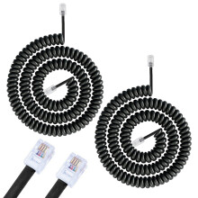 Cavo telefonico a spirale, lunghezza estesa per una maggiore flessibilità in ufficio e a casa, trasmissione audio di alta qualità con materiale in