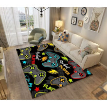 Tappetino decorativo per la casa, colori vivaci, tappeti antiscivolo in velluto di cristallo per gamer, ideali per camera da letto, soggiorno e