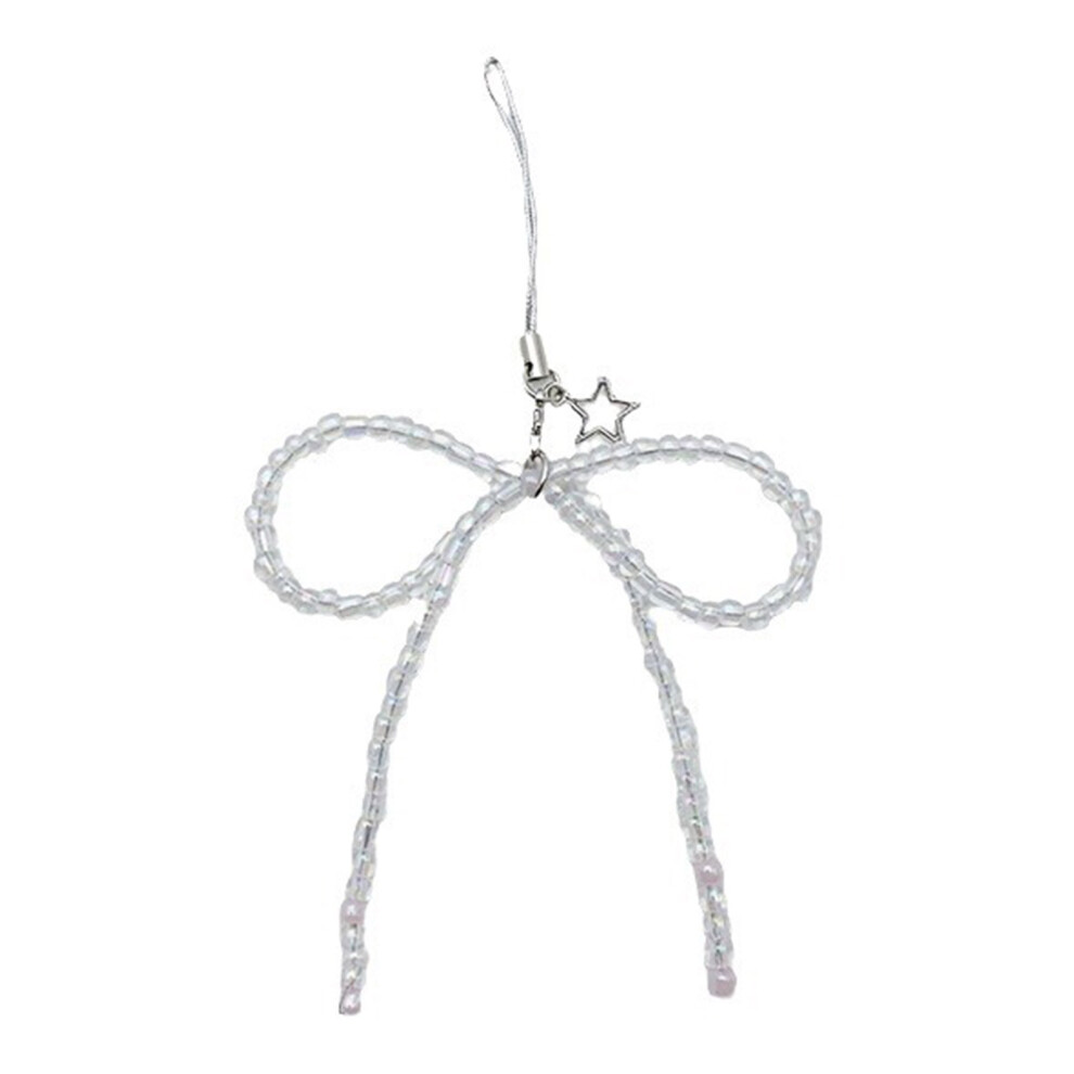 Trendy Bead Bowknot Phone Charm Butterfly Pendant-Star Style 7732000773068