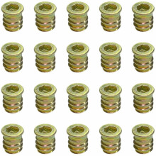 Parafusos de aço carbono de alta qualidade com insertos roscados para madeira dura, fáceis de instalar, com encaixe sextavado M6x13mm. Fixador para