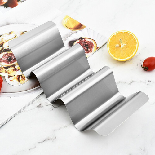 Chef's Delight, U-Shaped Stainless Steel Space Saving Stackable Taco Holders, Rust-Resistant For Professional Results 2