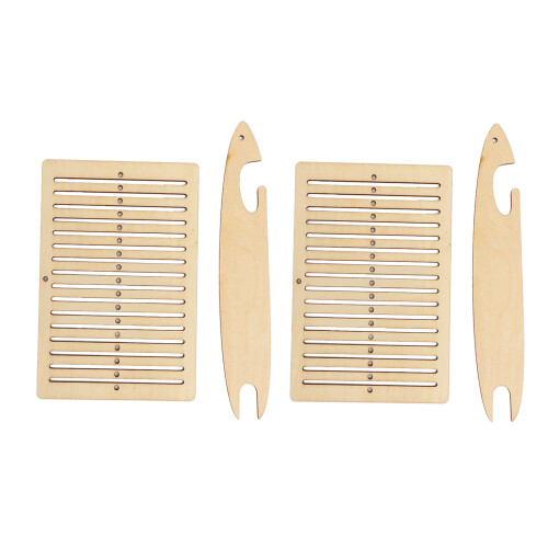 2 Sets Webstuhl aus Pappelholz, DIY-Herstellung, 2
