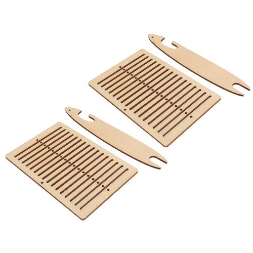 2 Sets Webstuhl aus Pappelholz, DIY-Herstellung, 1