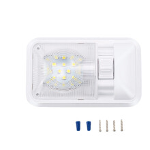 Luminárias de LED duplas de 12V para RV, materiais resistentes ao calor, luminárias de baixo consumo de energia para trailers e motorhomes,