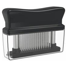 Bøfmørner, kødmørnerværktøj med 48 skarpe rustfri stålblade til marinering af fastfood, nem at rengøre, ergonomisk design for komfort