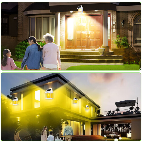 Αισθητική ηλιακή επιτοίχια λάμπα, εξωτερική αδιάβροχη IP65, με έξυπνη ανίχνευση 1