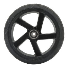 Electric Scooter Upgrade: Solid Tire with Antiskid Tread Pattern for All-Weather Stability, Ensuring Smooth Rides Regardless of Weather Conditions,