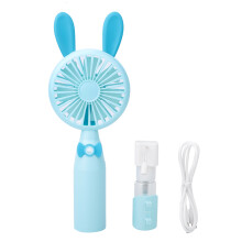 Personal Small Desk Fan, USB Rechargeable Handheld Fan with Cute Design Raised Base for Cooling on-the-Go Indoor Outdoor