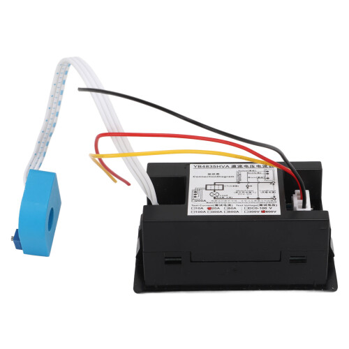 Voltmetro e amperometro 2-in-1 600V 20A, doppio display digitale LED, ideale per auto e moto 1
