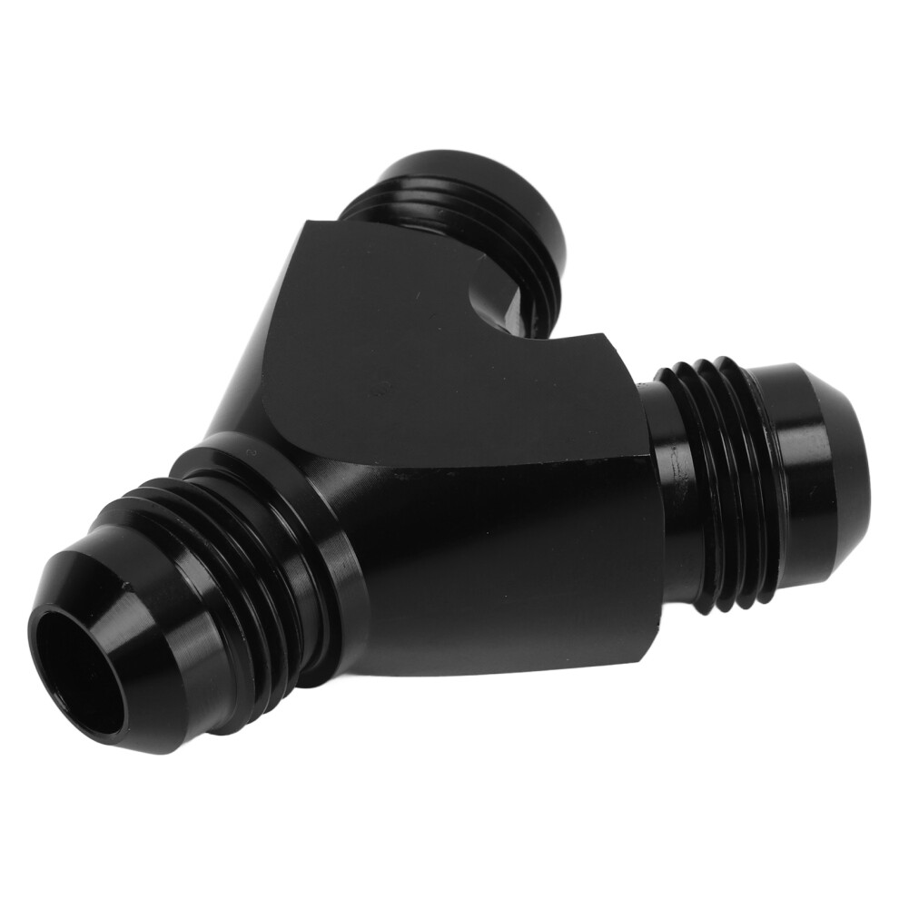 Aluminum 8An Coupler Union Fitting Splitter Leak-Proof Y Adapter Black 8161371290031