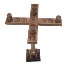 Schnelles Holz-Haken- und Ringspiel für 4 Spieler, interaktives Party-Barkeeper-Spiel