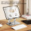 Silver Aluminum Tablet Stand Adjustable 360 Rotation Folding Desktop Holder 7