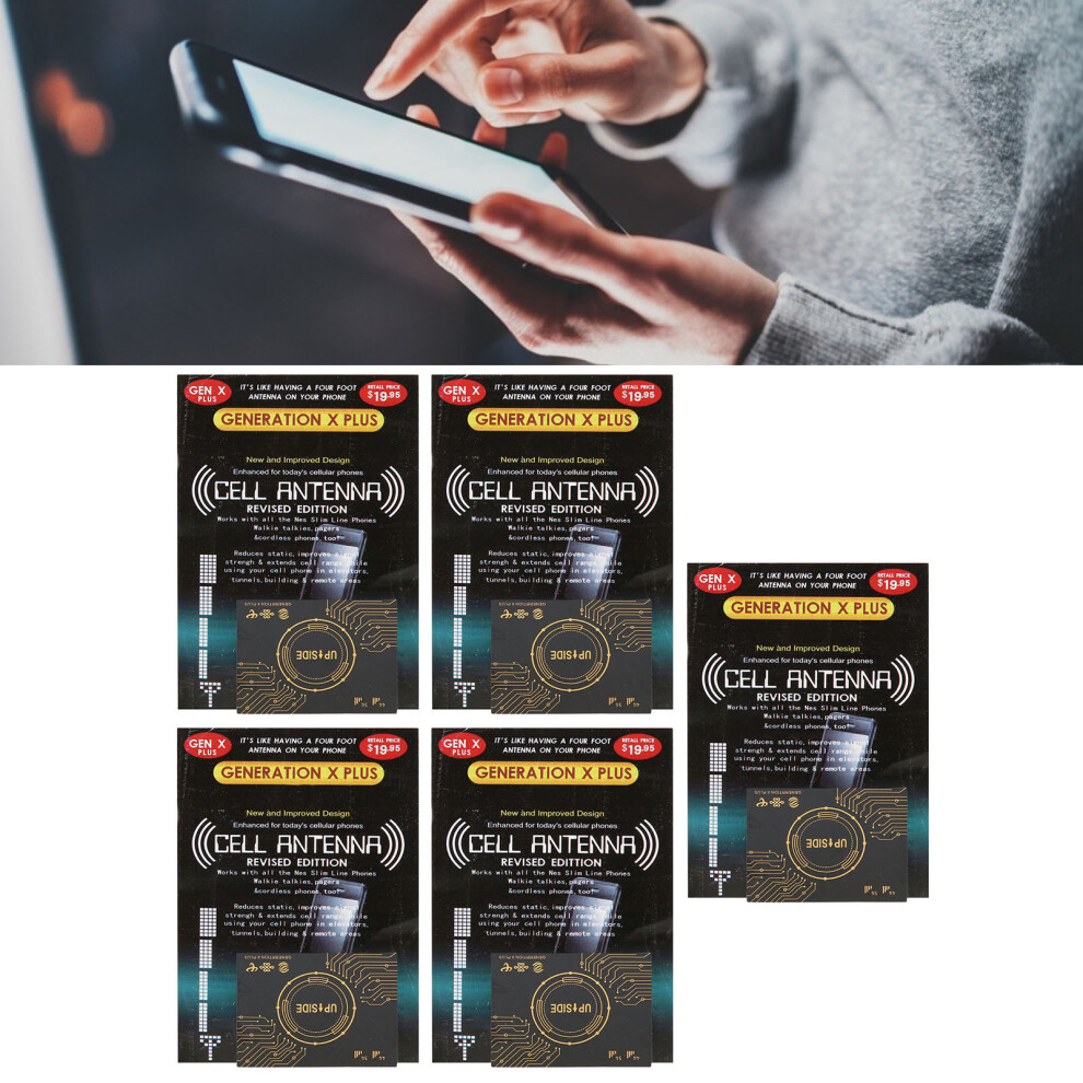 Mobile Signal Booster Stickers 5 Pcs - Improve Reception On The Go Black 6951371290801