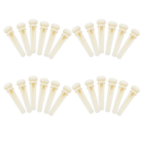 24Pcs Real Bone Material Acoustic Guitar Bridge Pins with Pearl Shell Dot