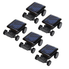 5X Energia de Alta Calidad Mas Pequeno Coche Energia Solar Juguete Coche Racer Chisme Educativo Ninos Juguetes del Cabrito Solar Juguete Negro
