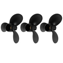 3Pcs 7 1/2 x 7 Ship Engine Propeller 3-Blade Rotary Paddle 58110-91Jn0-019 for Outboard Engine 4-6Hp