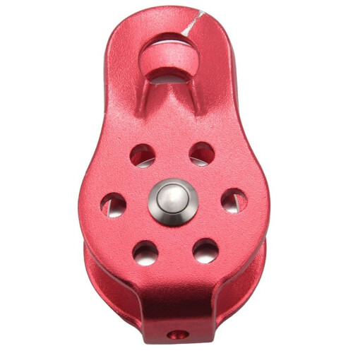 4 Pcs Rock Pulley Rope Tree Climbing Climber Arborist Fixed Pulley Red 2