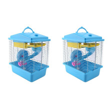 2X Pet Cage Hamster Cottage with Transparent Skylight Double Layer House for Hamster Golden Hamster Pet