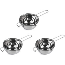 3X Olla Chocolate Acero Inoxidable Doble Caldera,Herramienta Inmersión Chocolate,Tazón Fusión Una Prueba Agua,Adecuado para Derretir