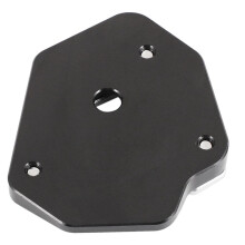 2X Motorcycle Kickstand Foot Side Stand Extension Pad Support Plate for  Z400 Z650 Z900  250/300 650(Black)