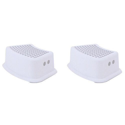 2X Plastic Non-Slip Chair Children's Stackable Step Stool Assistant Assistant Kitchen Bathroom Toilet Chair(Grey)