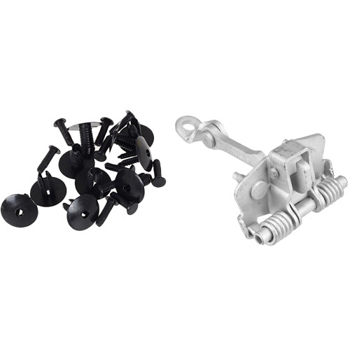1 Pcs Front Door Hinge Check Stopper Strap & 50Pcs  Lined with Fasteners Rivet Snaps Panel Snaps