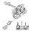 1 Pcs Front Door Hinge Check Stopper Strap & 50Pcs  Lined with Fasteners Rivet Snaps Panel Snaps 2