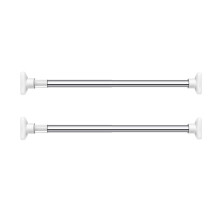 2X Telescopic Adjustable Rod Clothes Dryer Tension Rod Bathroom Rail Can Be Used for 27.56-39.37In Space