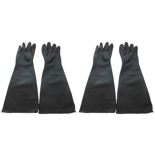 2X Sand Blasting Gloves for Sandblast Cabinet Gloves 60x20cm