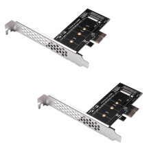 2X Add Cards PCIE to M2 Adapter PCI Express 3.0 X1 to NVME SSD M2 PCIE Raiser Adapter Support 2230 2260 2280 M.2 SSD