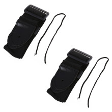 2X Verstellbarer Schultergurt 132 x 6 cm Akustische Elektrische Gitarre - Schwarz