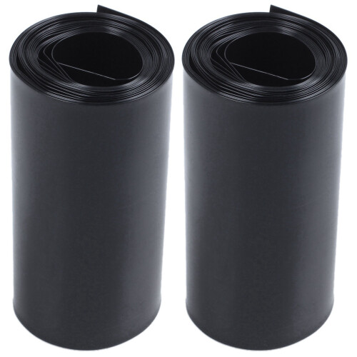 2pezzi 70mm/44mm Guaina Termorestringente in Pvc Nera 2M 6.5Ft per 18650 Batteria