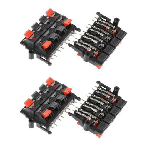 4Pcs 64X40X20mm 8 Positions Push in Jack Spring Load Speaker Terminals 1