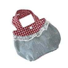 Elegant Lace Accent Top Handle Bag Unique-Light blue bow